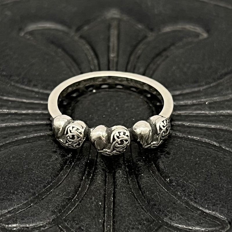 Sier Couple Thin Cross Five-pointed Star Rings