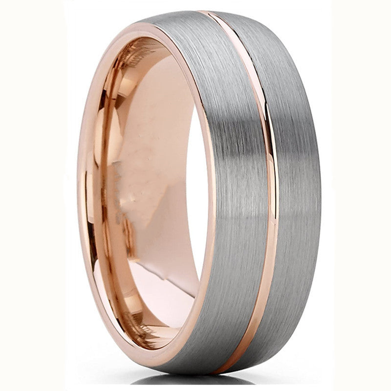 Fashion Xi Rose Gold Stainless Steel Ring