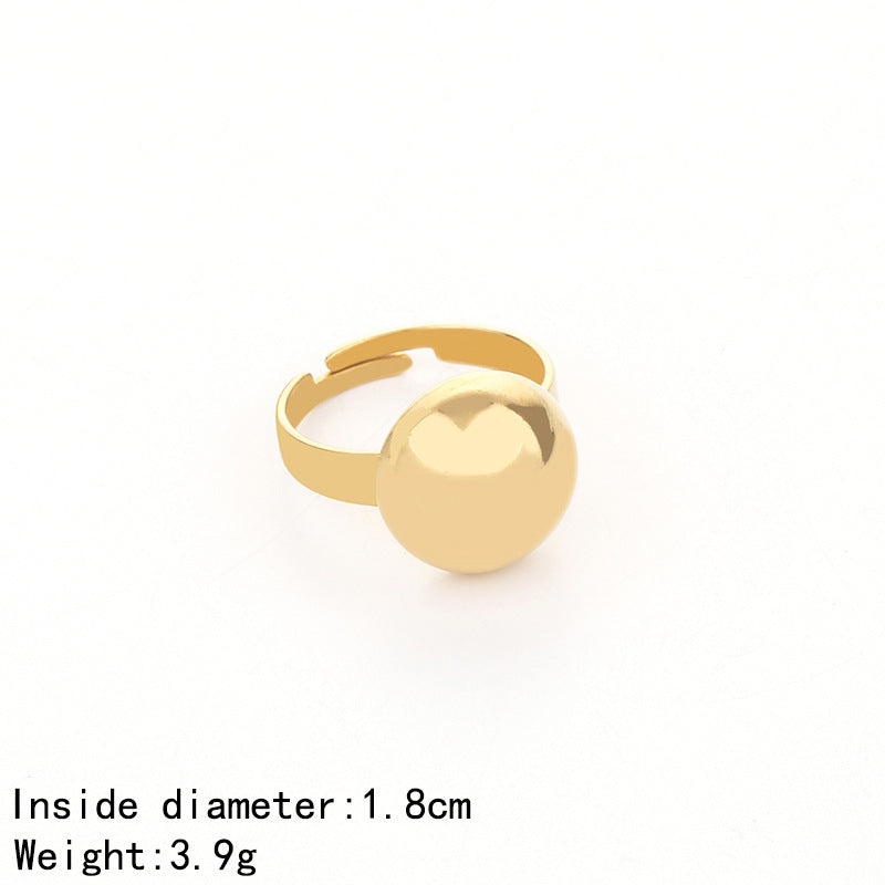 Women's Fashion Simple Stainless Steel Open Geometric Rings