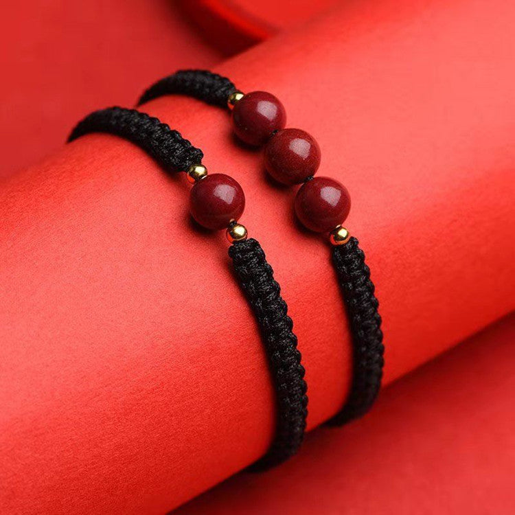 Cinnabar Purple Gold Sand Female Woven Hand Strap Bracelets