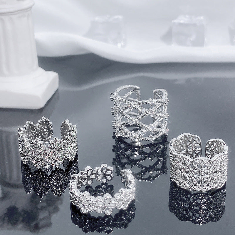 Lace Cold Style Versatile Sweet Cool Rings