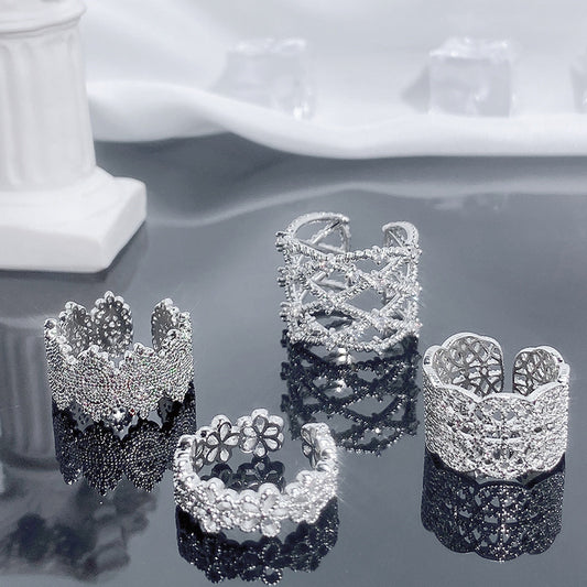 Lace Cold Style Versatile Sweet Cool Rings