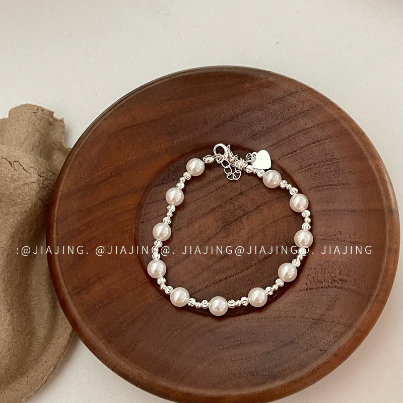 Pieces Of Sier Stitching Pearl High Bracelets