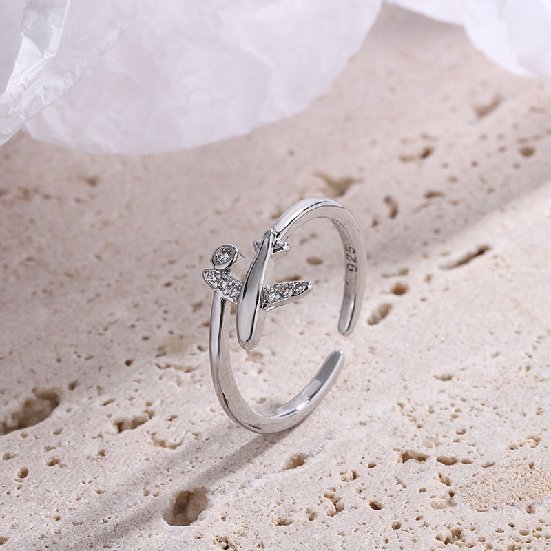 Airplane Female Simple Grace Personality Sweet Rings