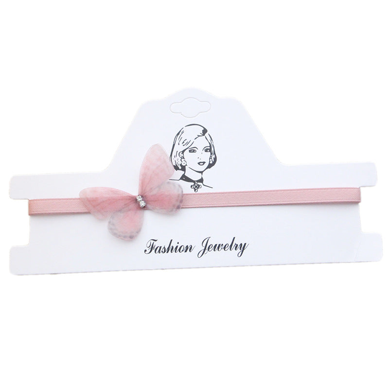Butterfly Rose Flower Clavicle Chain Pink Necklaces