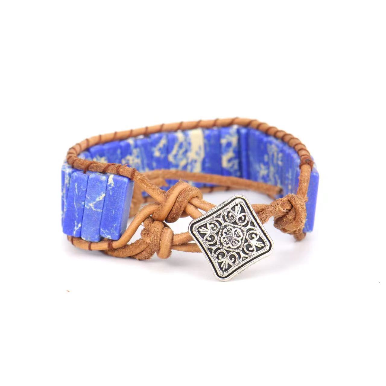 Ornament Emperor Stone Hand-woven Leather Bohemian Bracelets