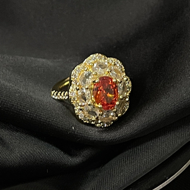 Women's Light Luxury High-grade Open Antique Retro Rings