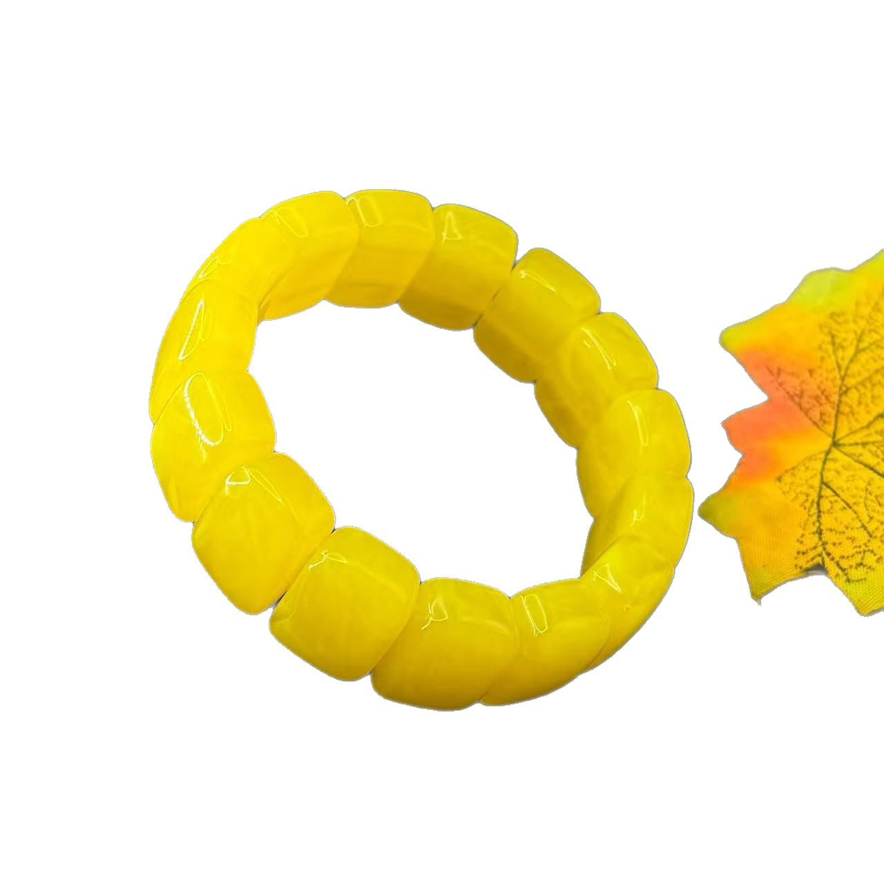 White Pattern Manual Fluorescent Floating Salt Bracelets