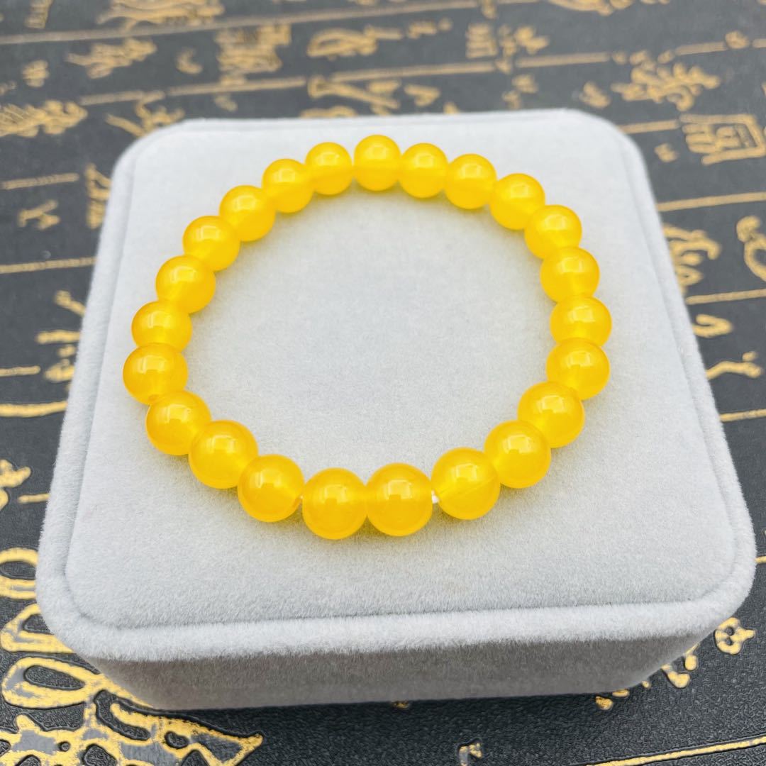 Women's & Men's Imitation Canary Stone Beads Simple Live Bracelets