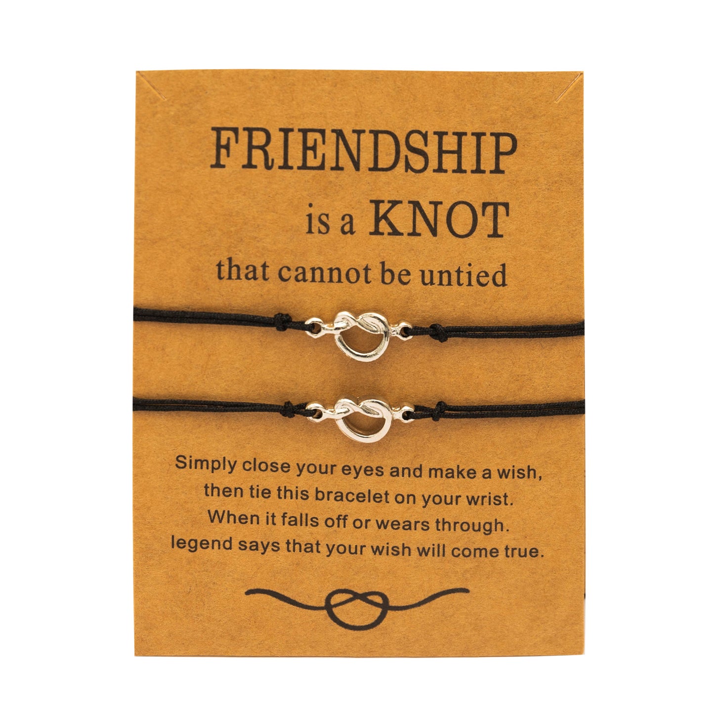 Love Friendship An Unbreakable Knot Card Bracelets