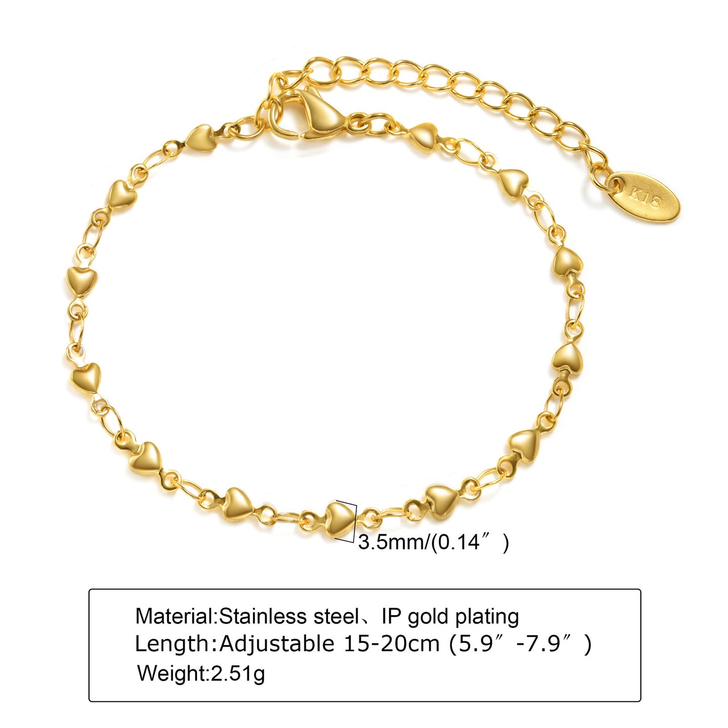 Steel Gold Five-pointed Star Blue Enjoyment Bracelets