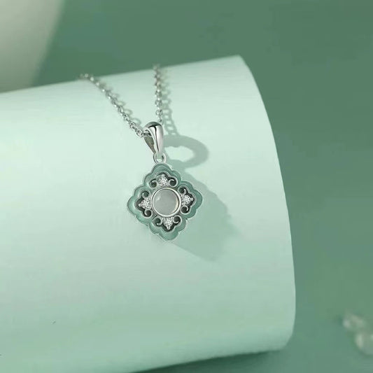 Women's Chinese Style Blue White Porcelain For Light Luxury Necklaces