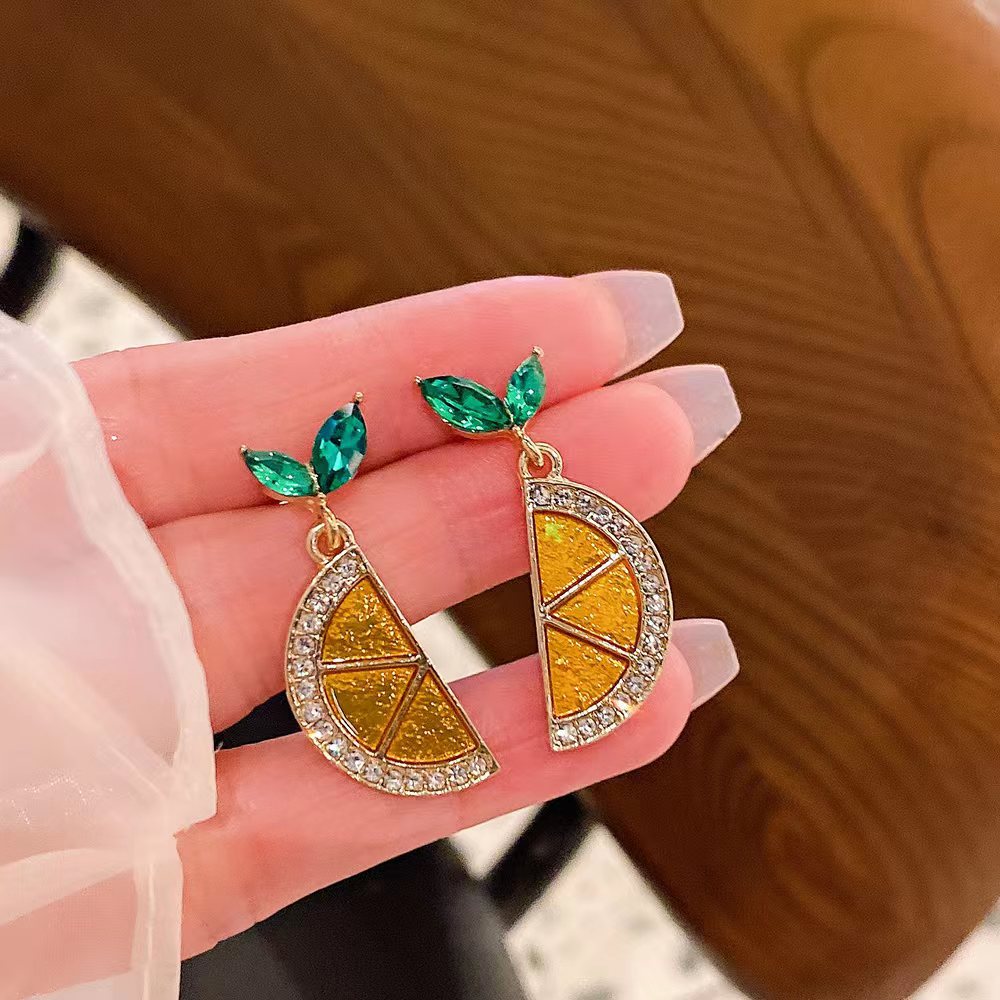 Fresh Sweet Lemon Creative Design Ear Minority Rings