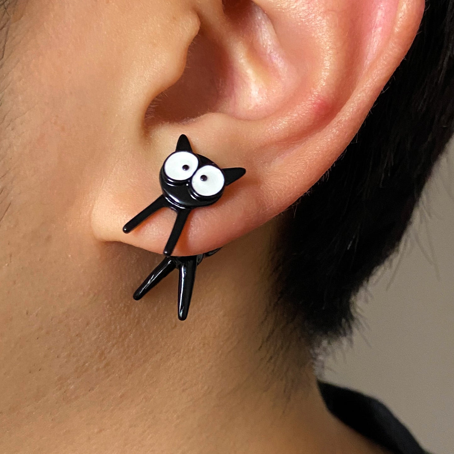 Cute Kitty Animal Simple Creative Detachable Earrings