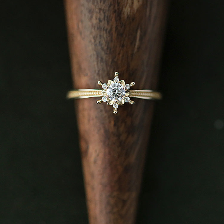 Women's Sier Korean Simple Opening Affordable Luxury Rings