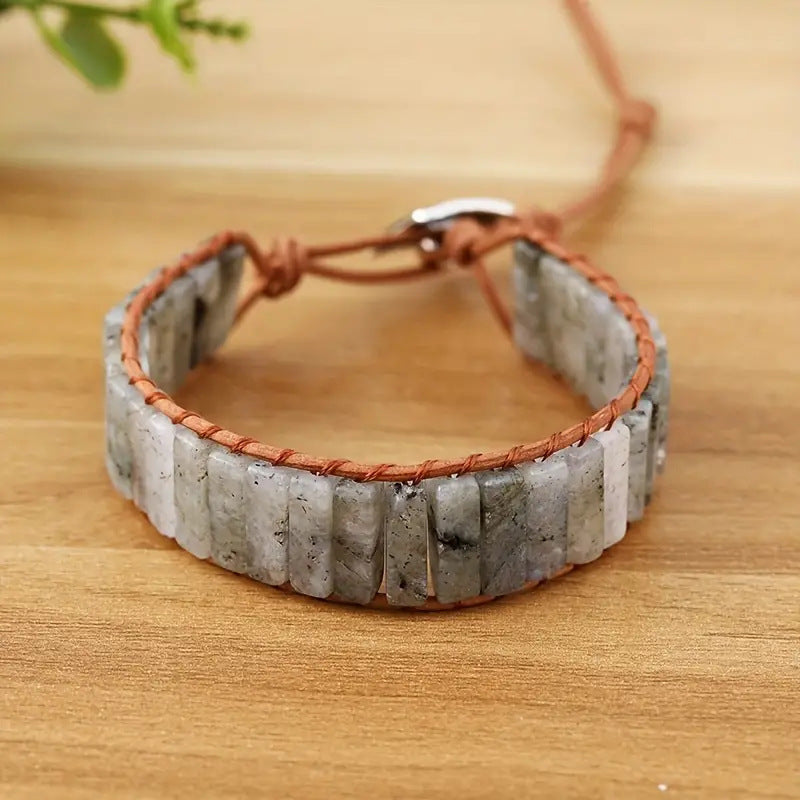 Ornament Emperor Stone Hand-woven Leather Bohemian Bracelets