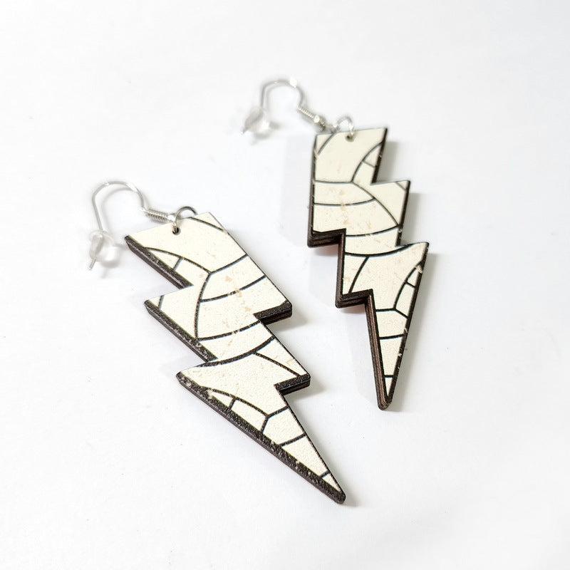 Super Bowl Sports Wood Wooden Ball Earrings