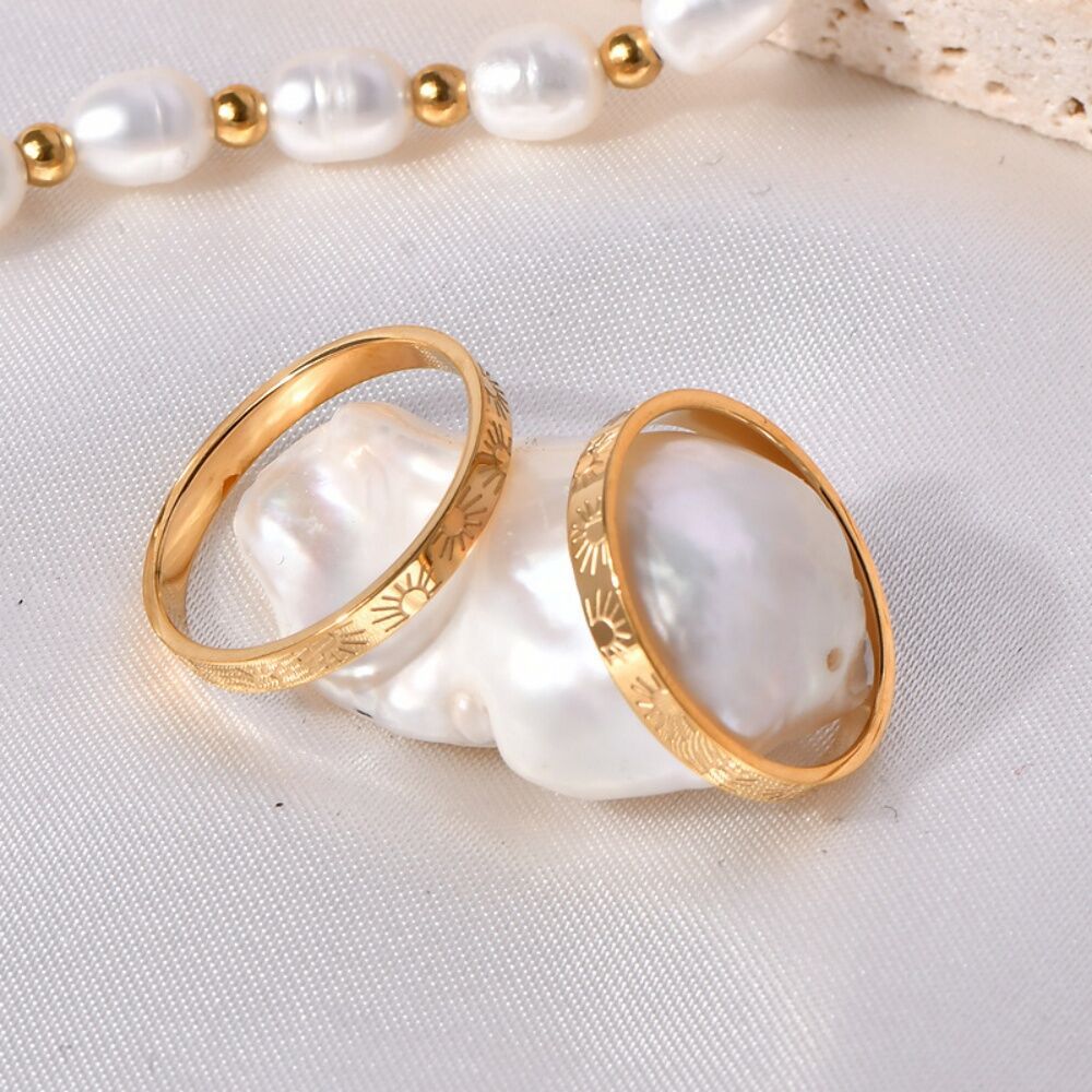 Narrow Corrosion Sunflower Little Finger Quantity Rings