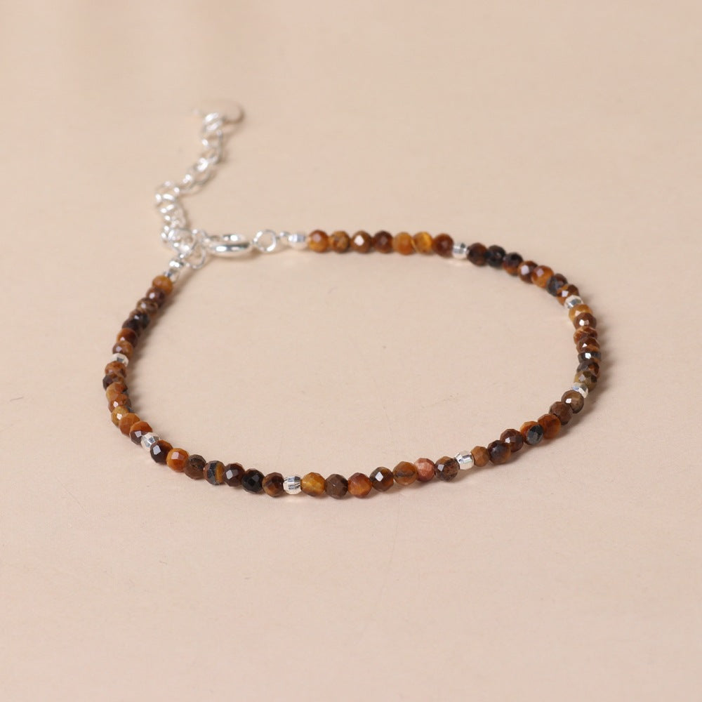 Fine Natural Stone Surface Cutting Beads Bracelets