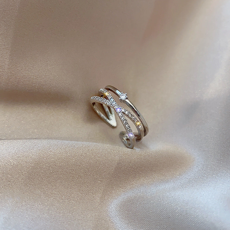 Women's Luxury High Sense Niche Couple Open Rings