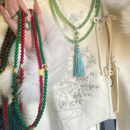 Women's Beaded National Chain Retro Temperament Multiple Necklaces