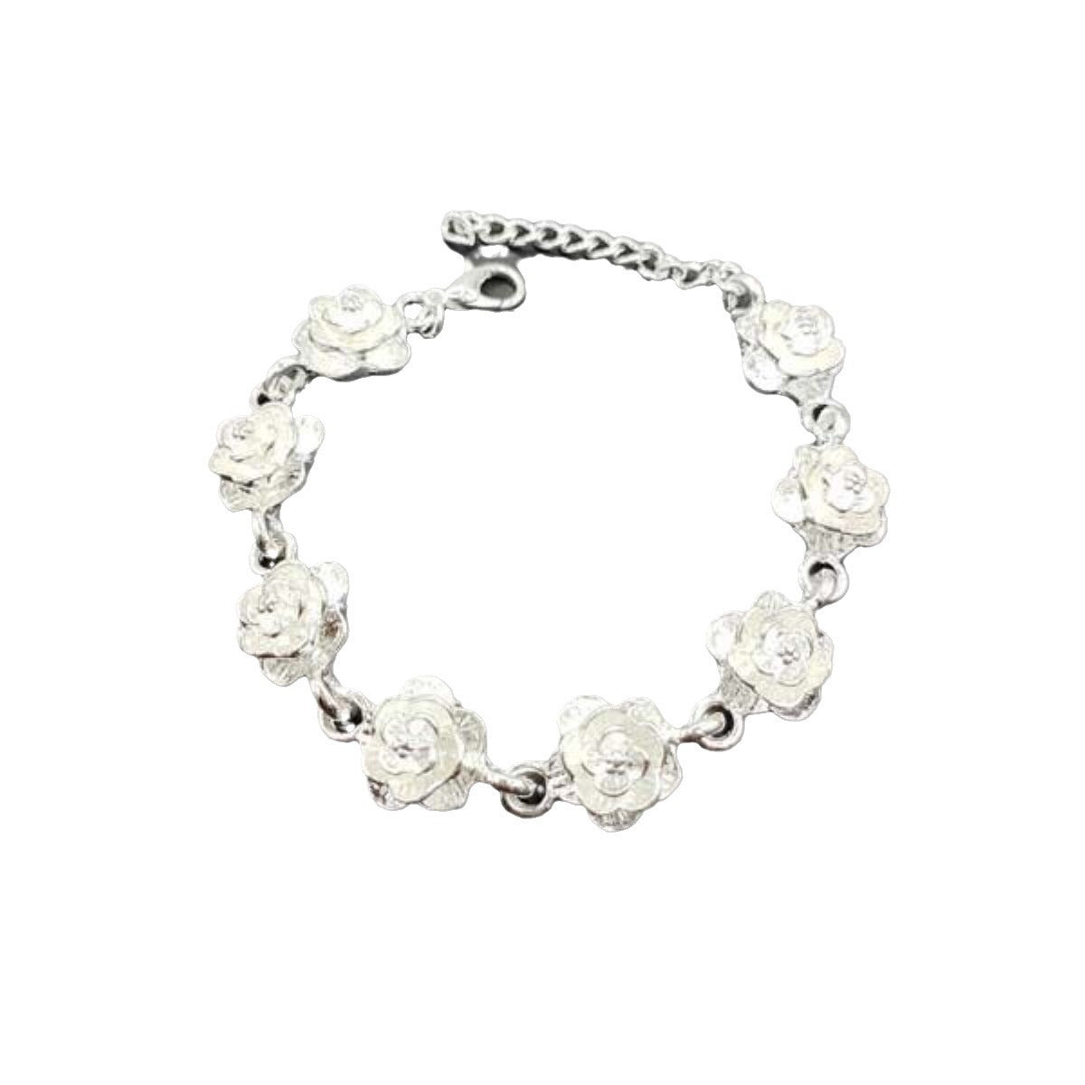 Sier Female Rose Fashion Temperament Anklet Summer Bracelets