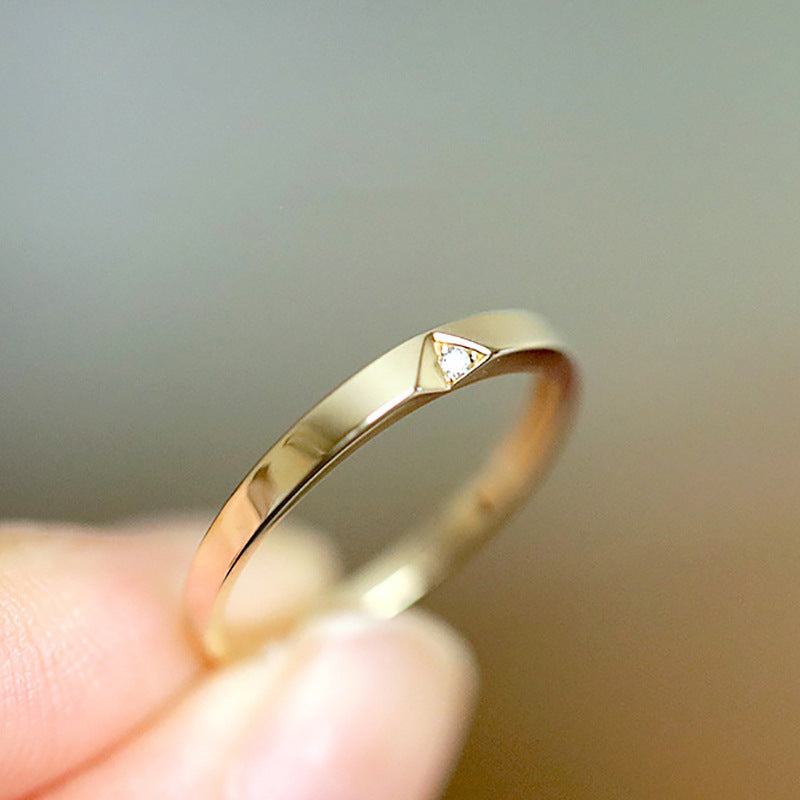 Women's Sier Korean Simple Opening Affordable Luxury Rings