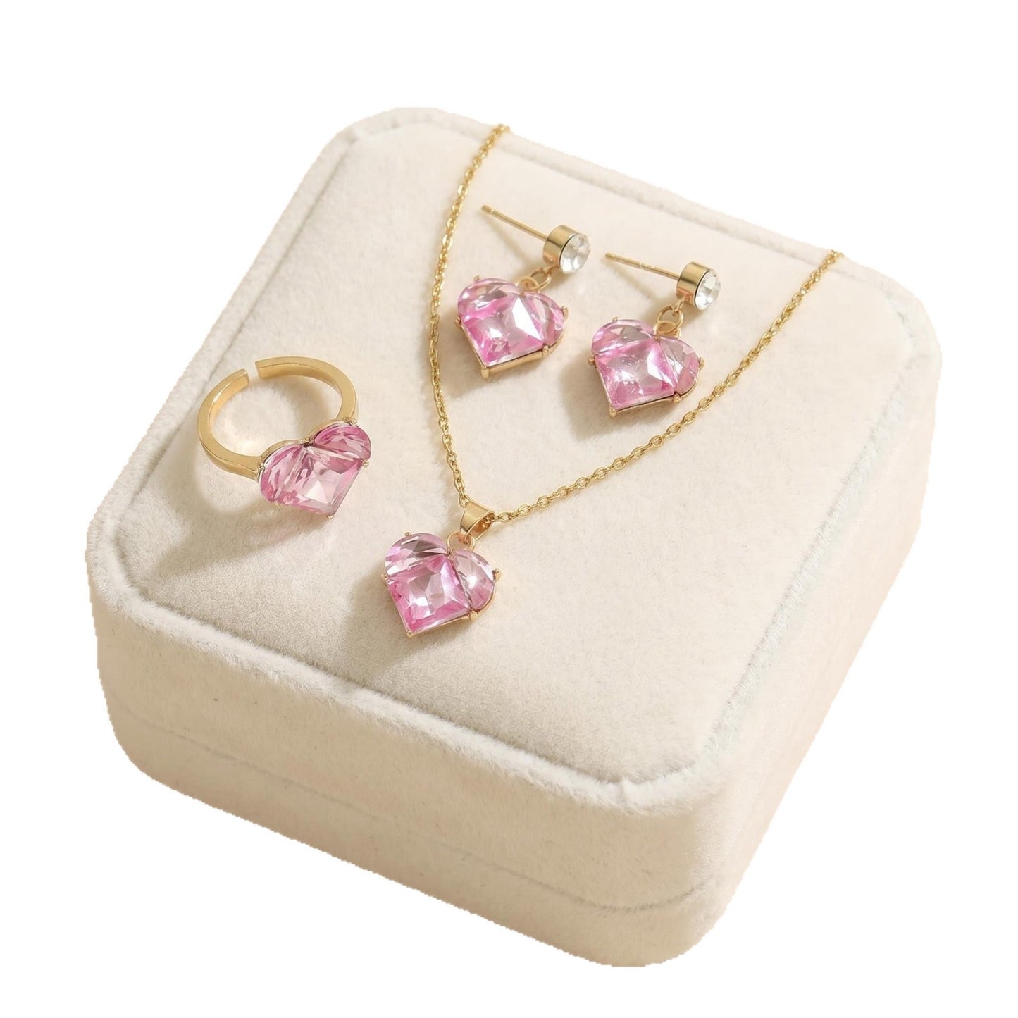 Women's Pink Love High-grade Versatile Light Luxury Rings