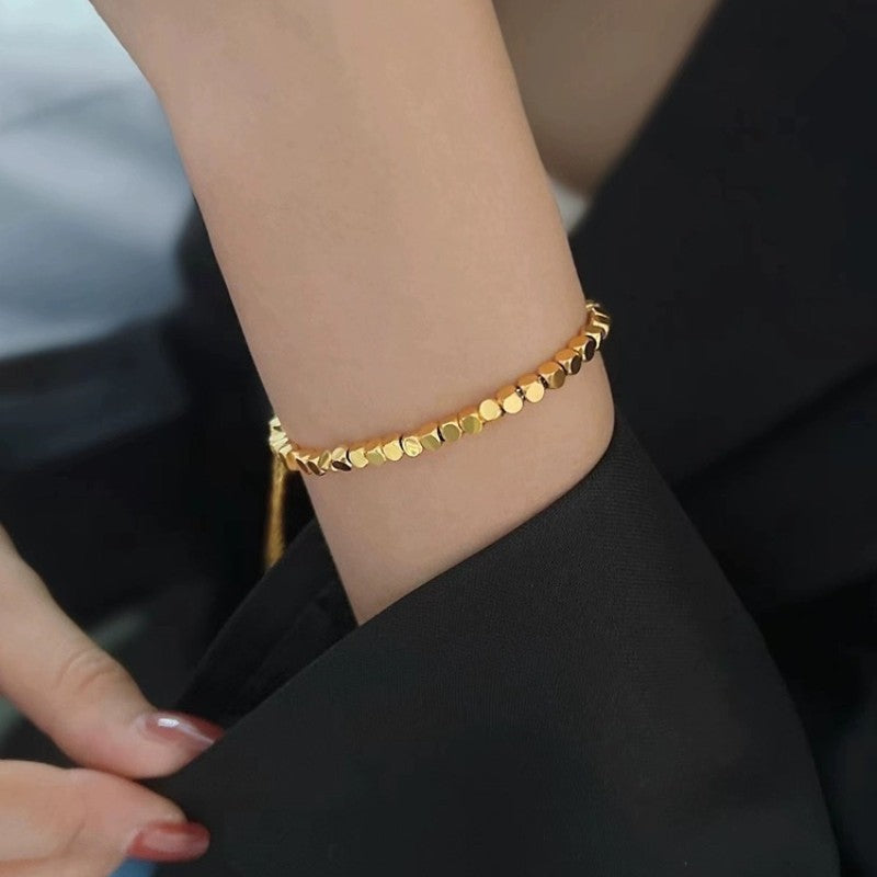 Women's Sier Design Simple Geometric Fashion Gifts For Bracelets