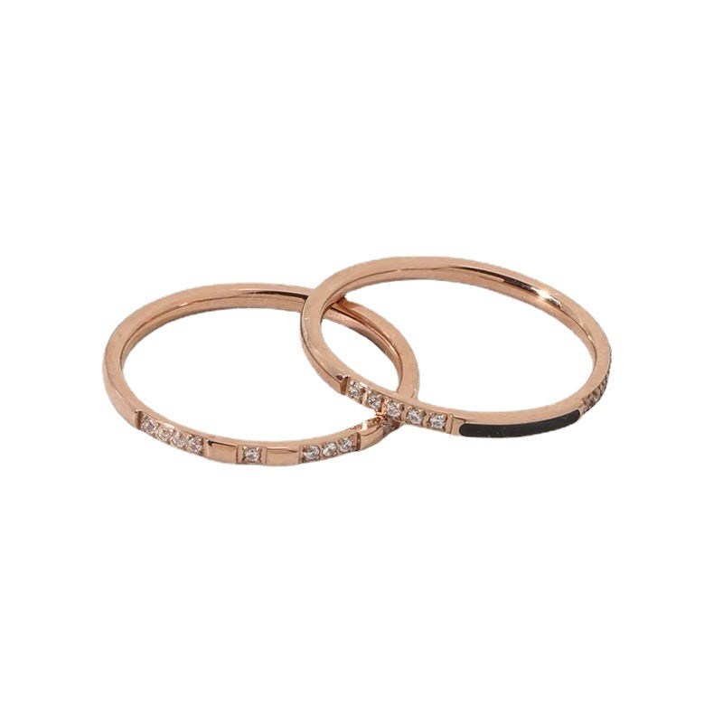 Hipster Light Luxury Design Lifetime Diamond Index Rings