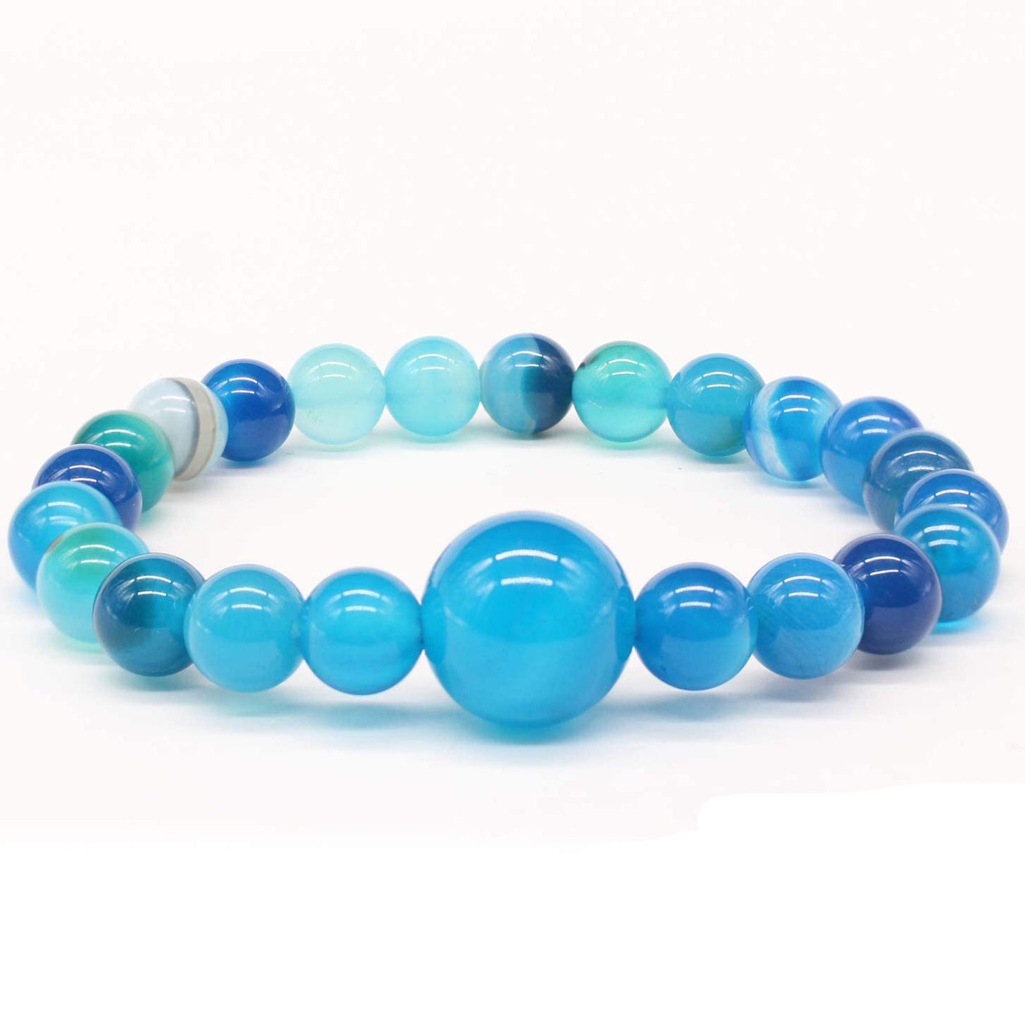 Stone White Turquoise Acupressure Healing Elastic Bracelets