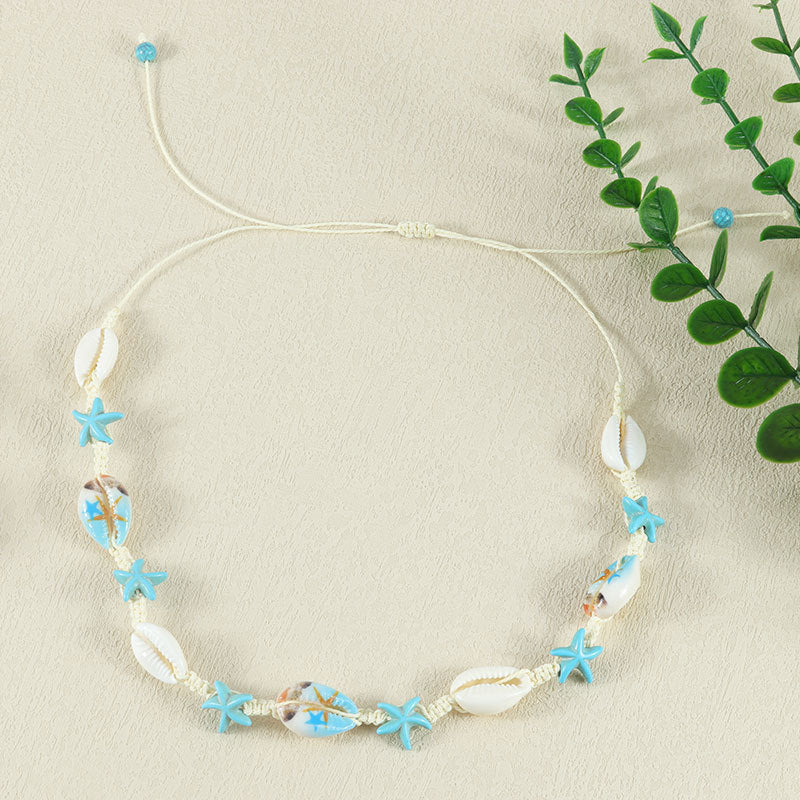 Style Natural Shell Starfish Hand Weaving Bracelets