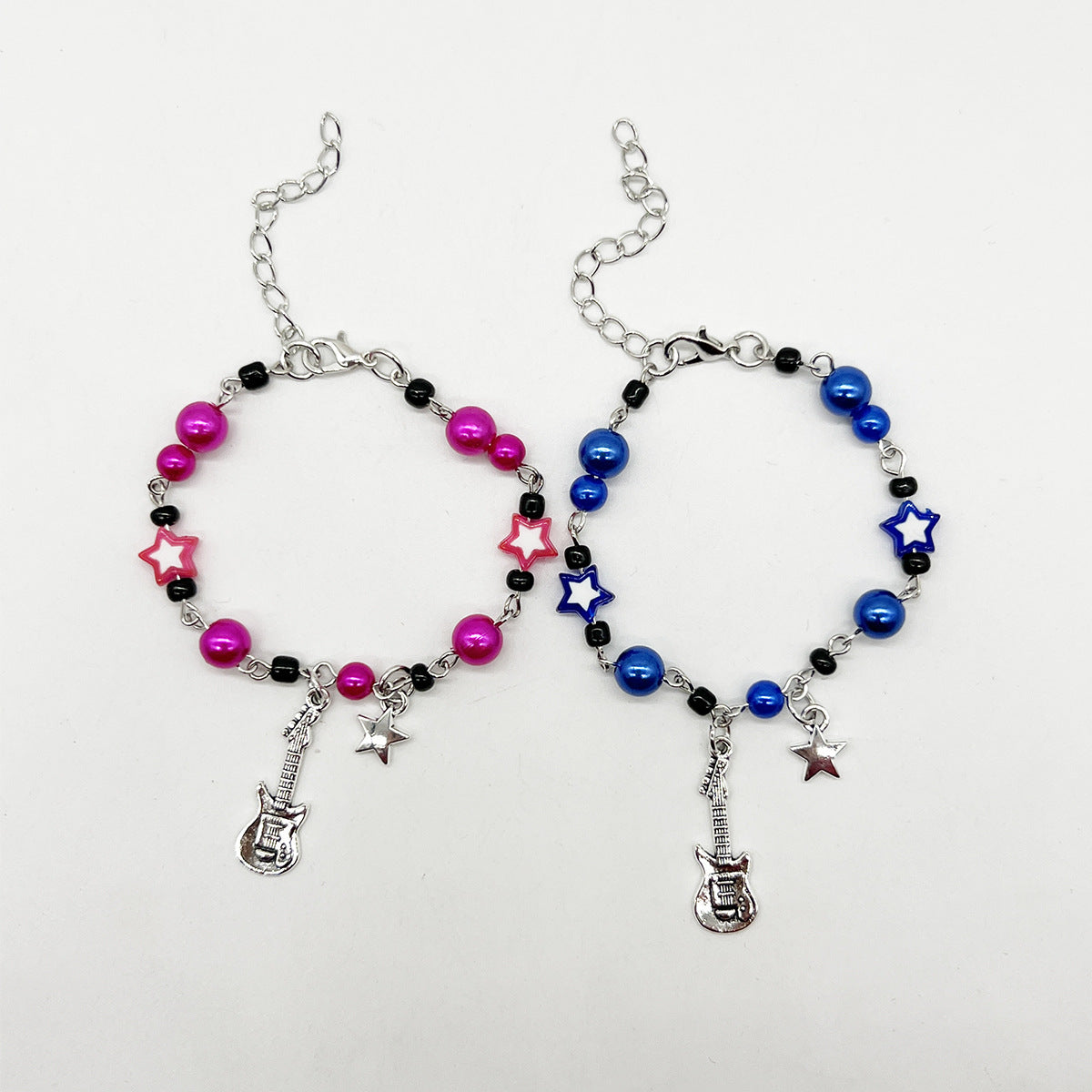 White Dice Hip Hop Butterfly Five-pointed Bracelets