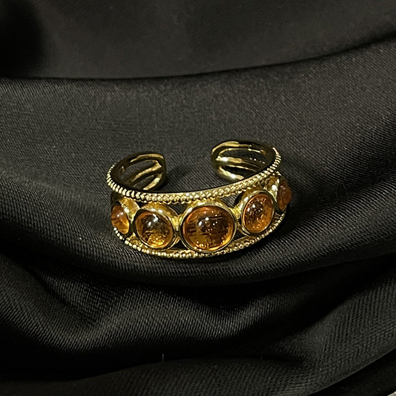 Women's Light Luxury High-grade Open Antique Retro Rings