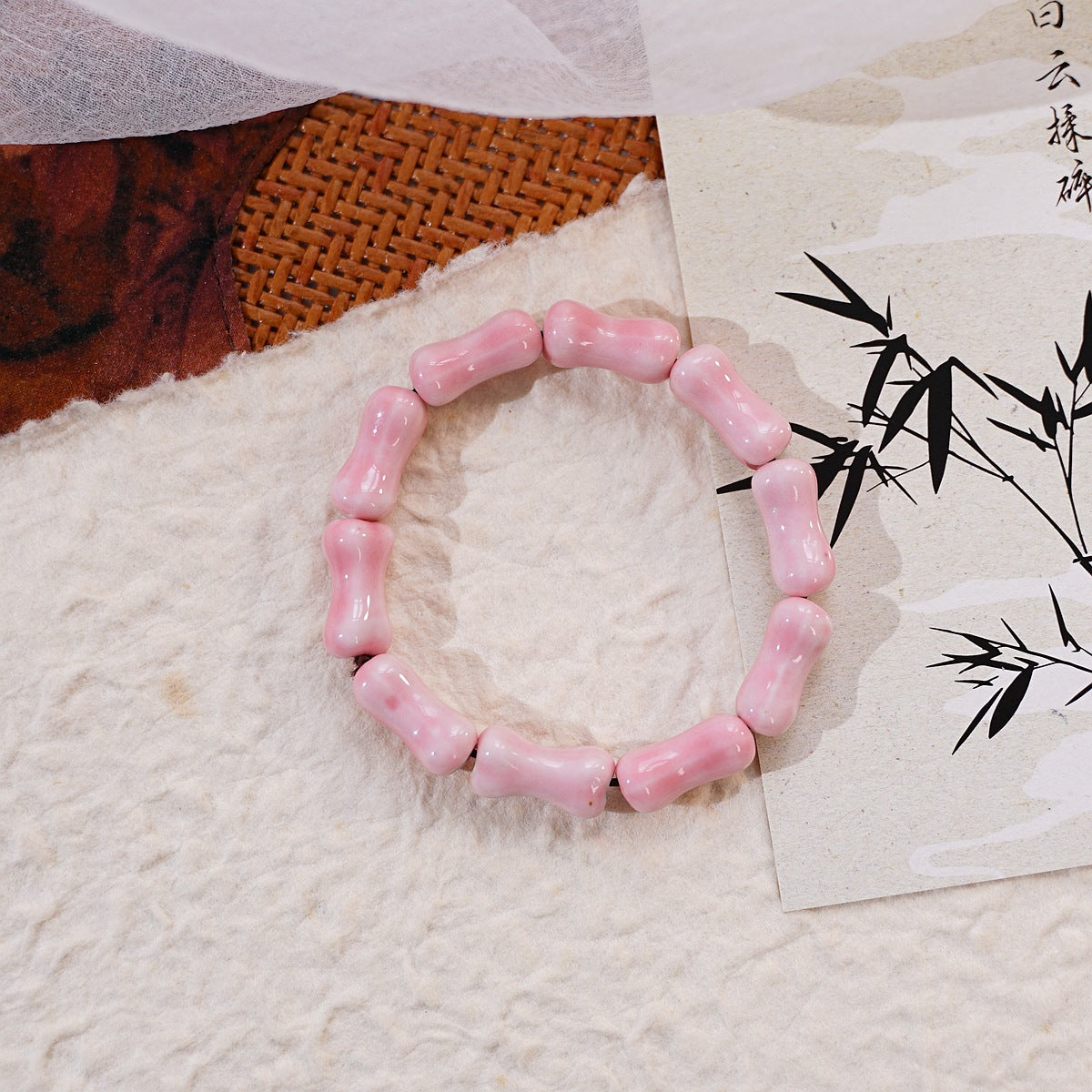 Ceramic Ornament Fashion Flower Glaze Beads Bracelets