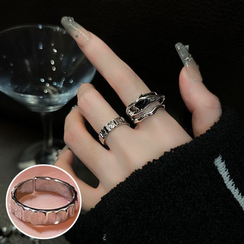 Korean Style First Line Winding Twist Open-end Temperament Rings