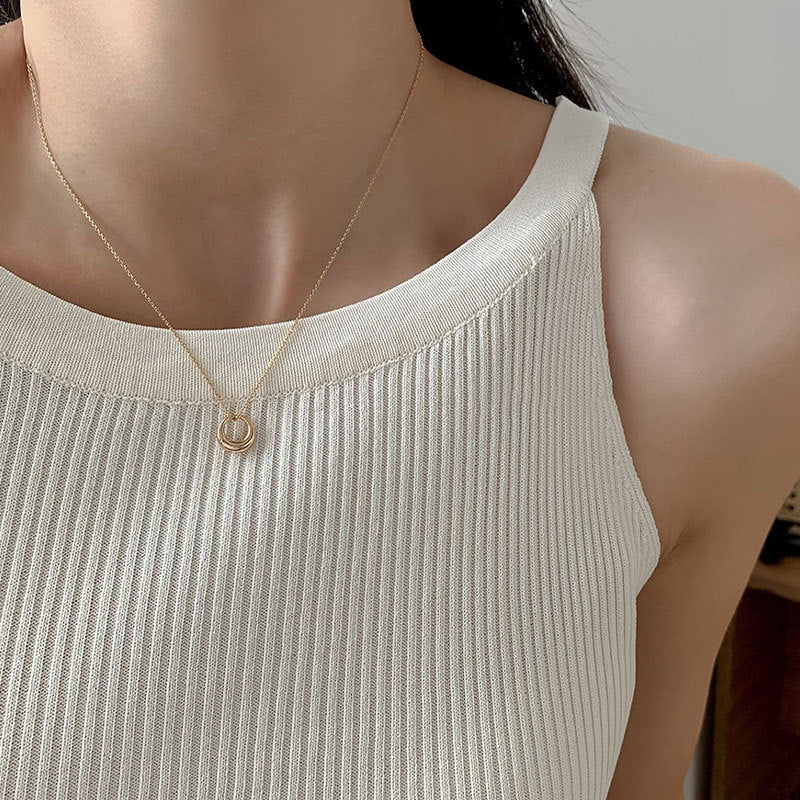 Geometric Circle Female Retro Simple Fashion Necklaces