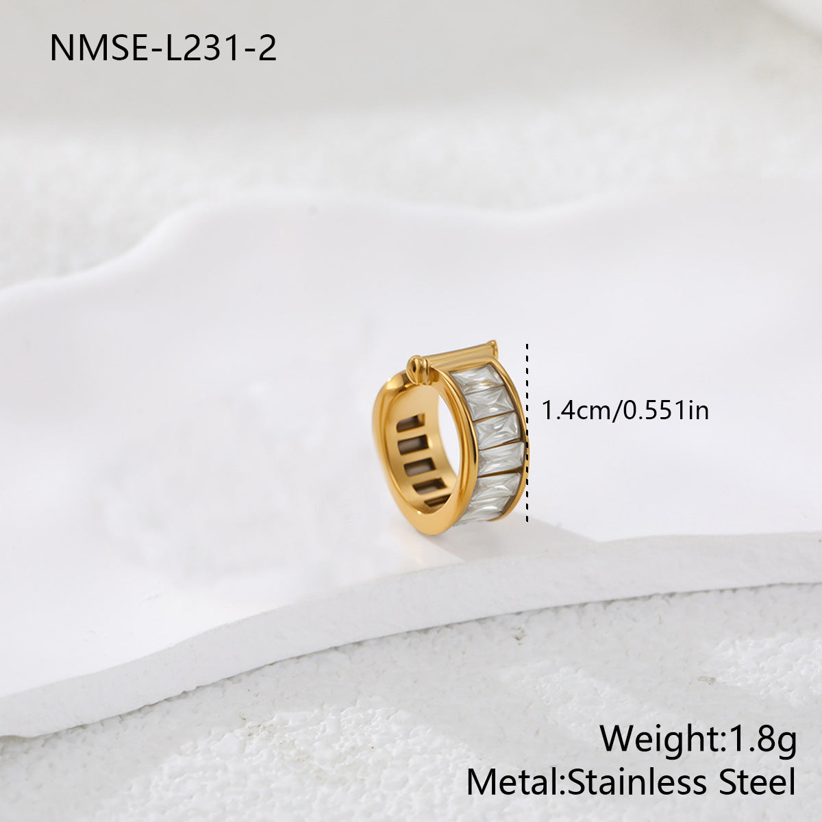 Stainless Steel Sweet Cool Style Geometric Metal Female Earrings