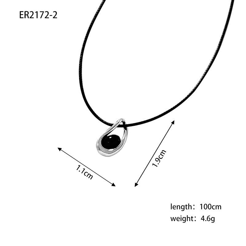 Alloy Plating Vintage Abstract Love Heart Necklaces