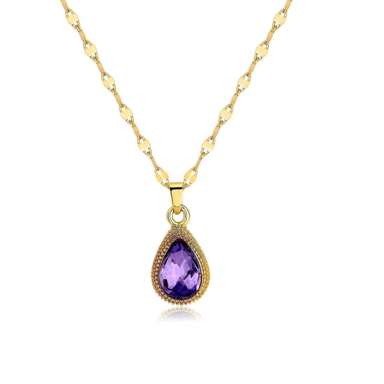 Women's Droplet Fashionable Temperamental High-grade Durian Clavicle Necklaces