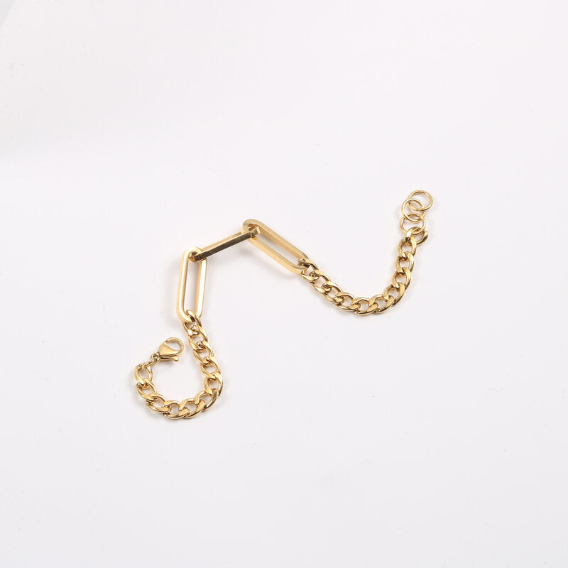 Creative Splicing Titanium Steel Gold Plated Bracelets