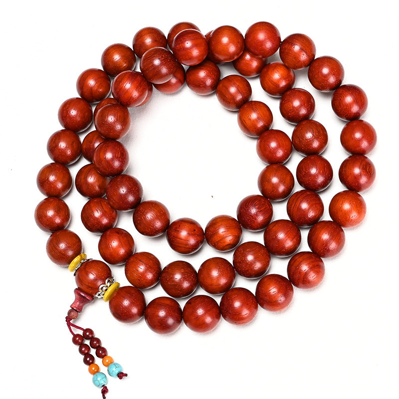 Women's & Men's Brazil Cat Eye Rosewood Padauk Beads Small Bracelet