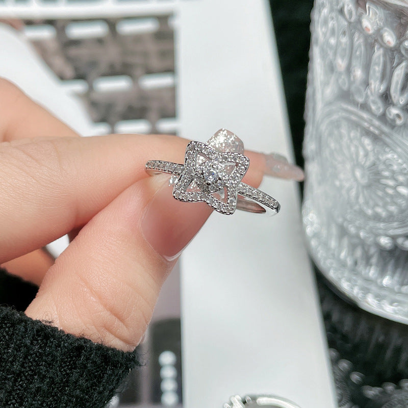 Women's Crown Bow Stylish Opening Cold Style Rings