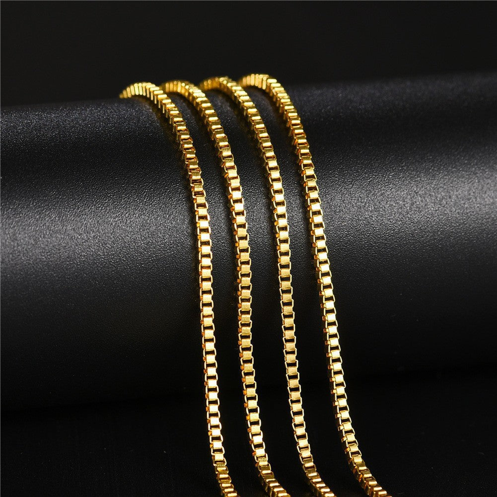 Birthstone Parts Female Twee Square Zircon Necklaces