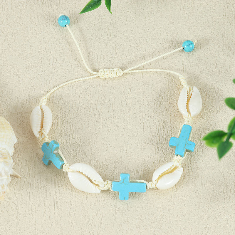 Style Natural Shell Starfish Hand Weaving Bracelets