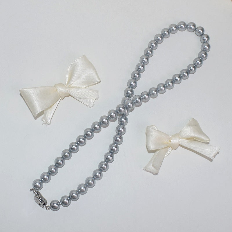 Sier Ingot Buckle Mom Chain High Grade Gray Necklaces