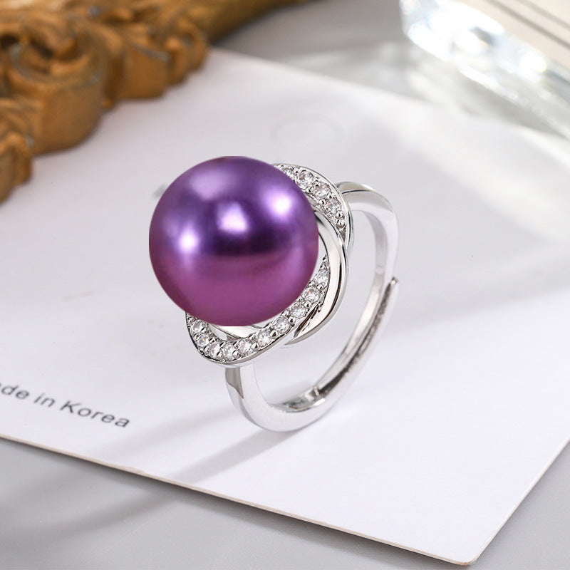 Women's Trendy Luxury Gold White Champagne Demon Purple Rings