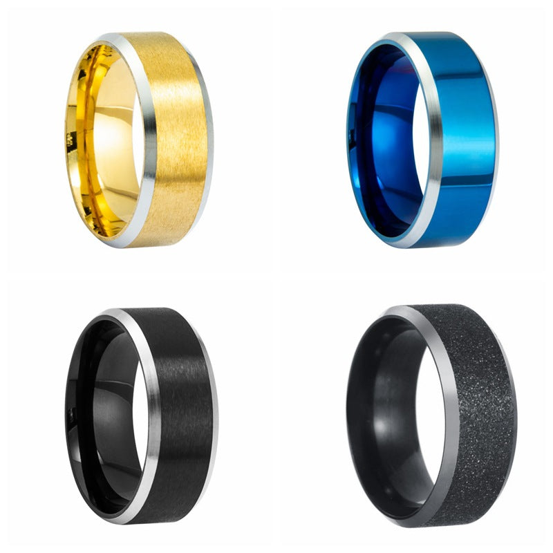 Men's Jewelry Simple Shape Stainless Steel Ornament Rings