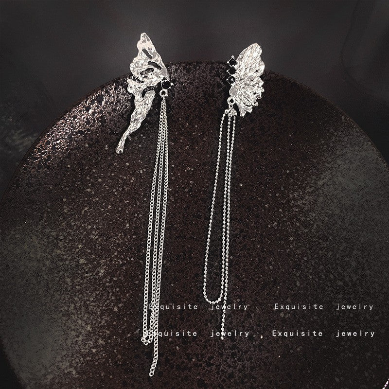 Women's Luxurious Style Long Fringed Pearl Niche Design Earrings