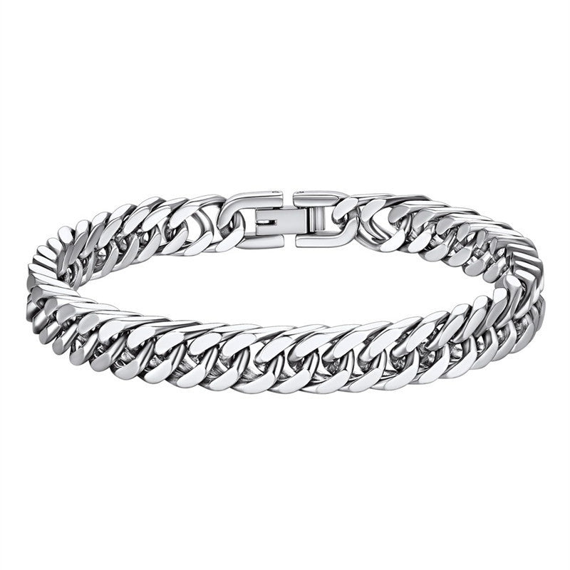 Women's & Men's Double Woven Hip Hop Trend Simple Cuban Bracelet